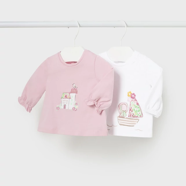 Mayoral kétdarabos virágos-fodros ujjú felső szett