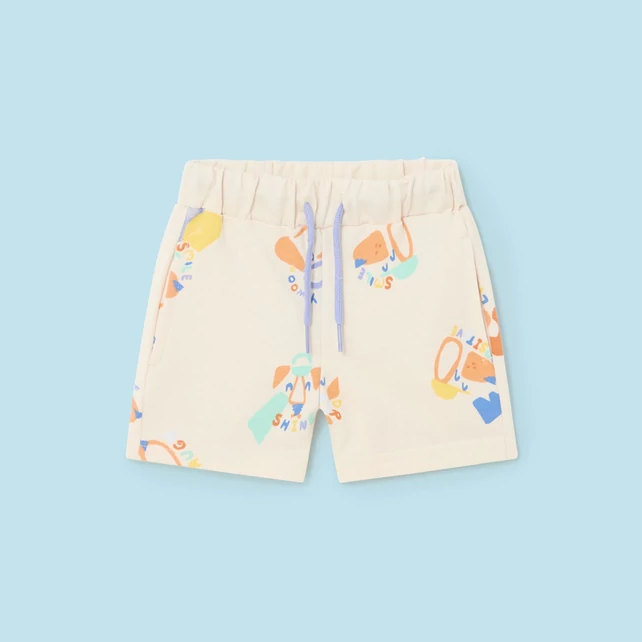 Mayoral színes kiskutyás pamut rövidnadrág