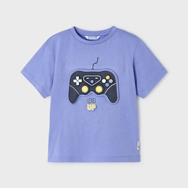 Mayoral konzolos-dombornyomott lila nyári felső Mayoral konzolos-dombornyomott lila nyári felső