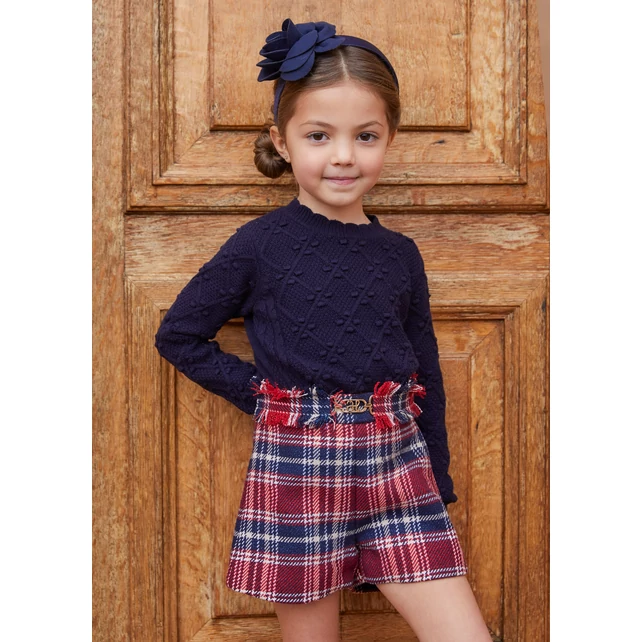 Abel&lula gyönyörű kockás tweed rövidnadrág  2024 TÉL