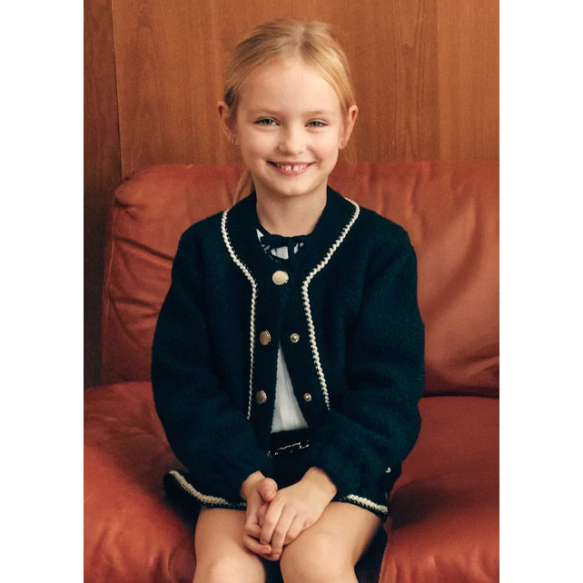 Abel&lula gyönyörű buklé kiskabát arany díszgombokkal 2025 TÉL