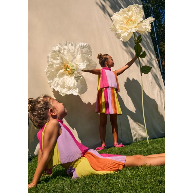 Abel&lula gyönyörű pliszírozott blúz és szoknya szett 2025 ÚJ Abel&lula gyönyörű pliszírozott blúz és szoknya szett 2025 ÚJ