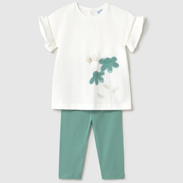 Mayoral gyönyörű tüll virágos felső és leggings szett