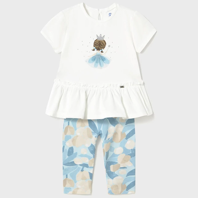 Mayoral hercegnős felső és virágmintás leggings szett