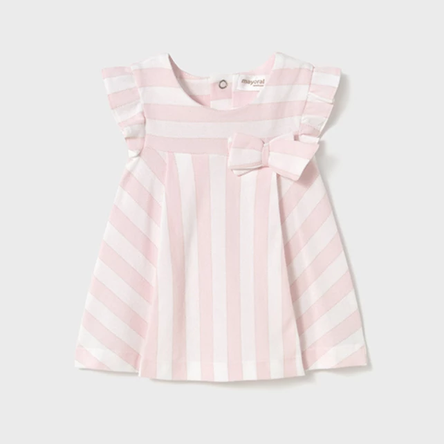 Mayoral gyönyörű csíkos ruha elöl masnival