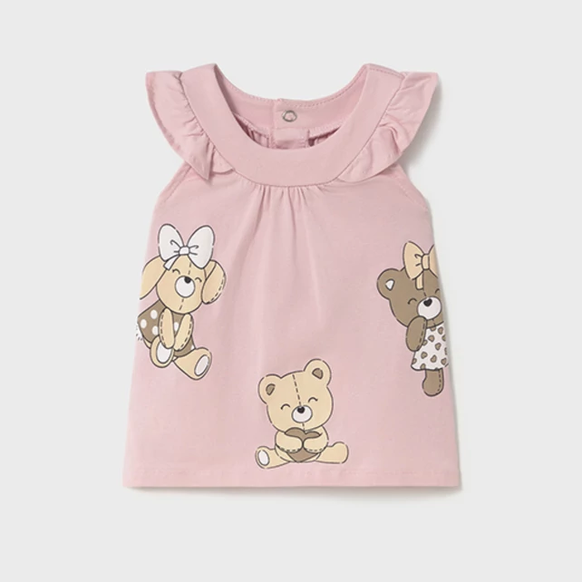 Mayoral macimintás fodros vállú pamutruha