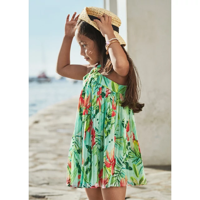 Mayoral gyönyörű virágmintás pliszírozott ruha  Mayoral gyönyörű virágmintás pliszírozott ruha