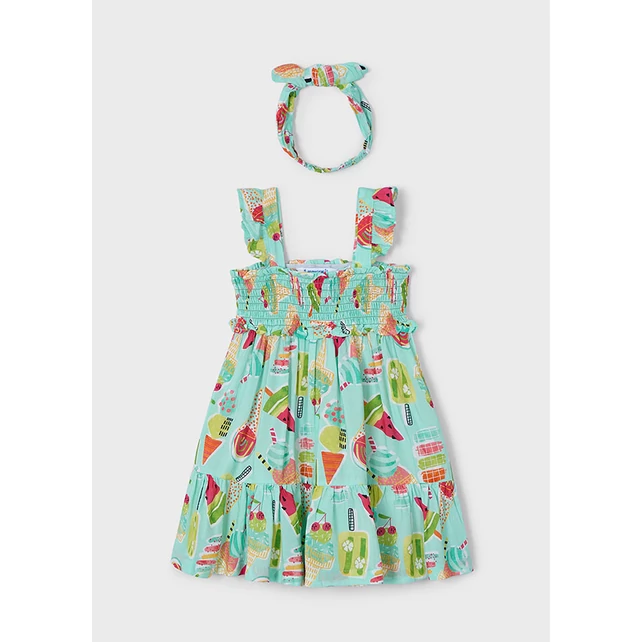 Mayoral virágmintás nyári ruha hajpánttal  Mayoral virágmintás nyári ruha hajpánttal