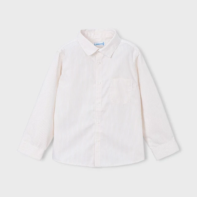 Mayoral elegáns hosszú ujjú bézs csíkos ing 2025 TÉL