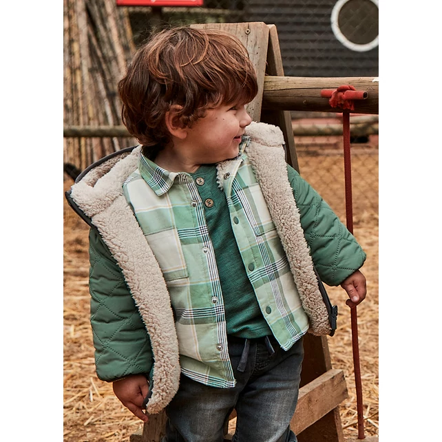 Mayoral szőrmével bélelt kockás ing / kiskabát 2025 TÉL