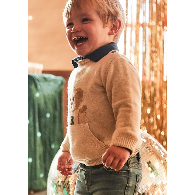 Mayoral macimintás kenguruzsebes kötött pulóver 2025 TÉL