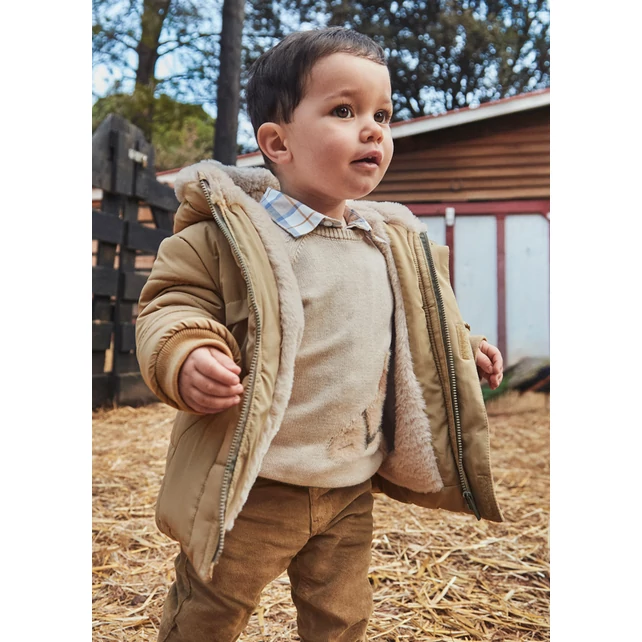 Mayoral hosszú fazonú szőrmés télikabát 2025 TÉL