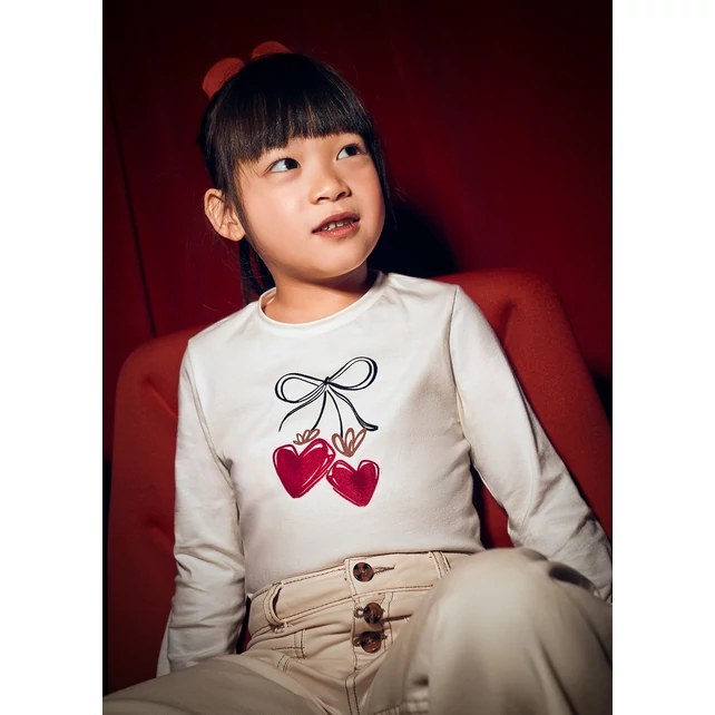 Mayoral szívecskés-masnis hosszú ujjú felső hajgumival  2025 TÉL