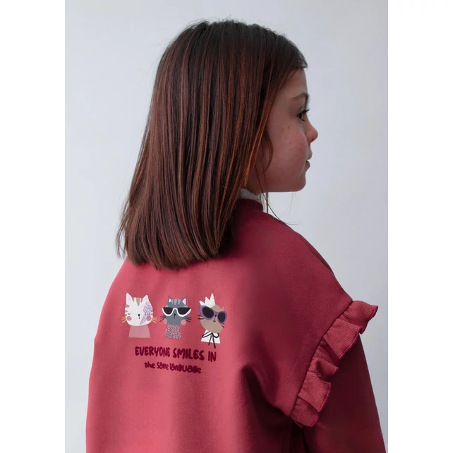 Mayoral hátán mintás fodros ujjú pulóver 2025 TÉL