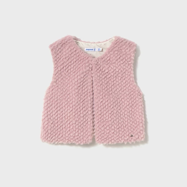 Mayoral puha rózsaszín szőrme mellény 2025 TÉL