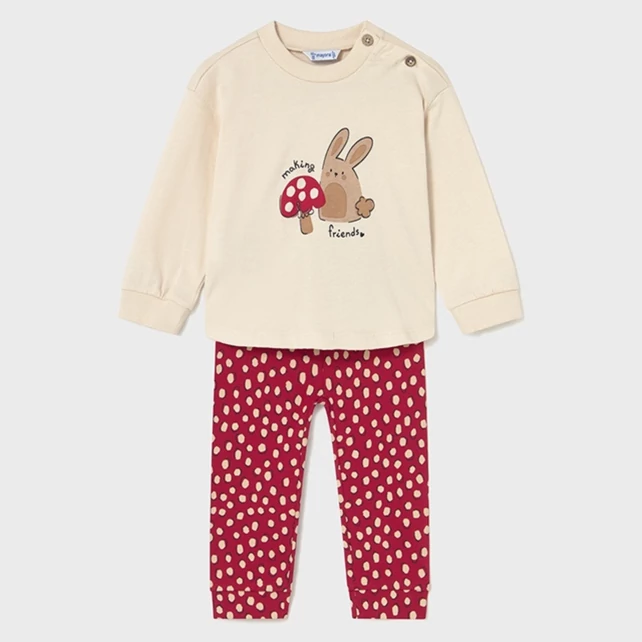 Mayoral gombamintás pulóver és leggings szett 2025 TÉL