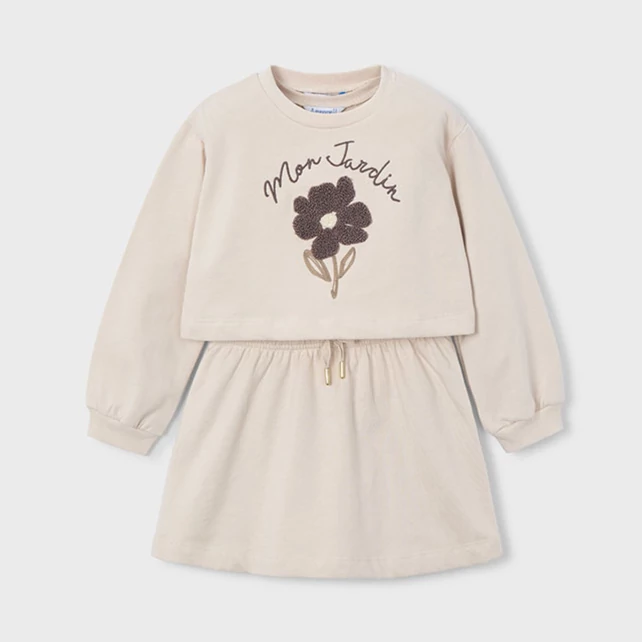 Mayoral virágmintás kétrészes pulóver és ruha szett 2025 TÉL