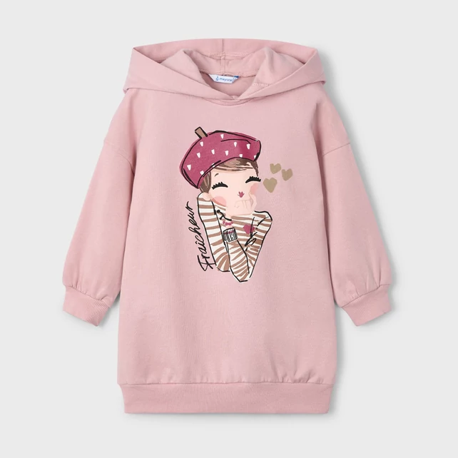 Mayoral párizsi lány mintájú kapucnis pulcsiruha 2025 TÉL Mayoral párizsi lány mintájú kapucnis pulcsiruha 2025 TÉL