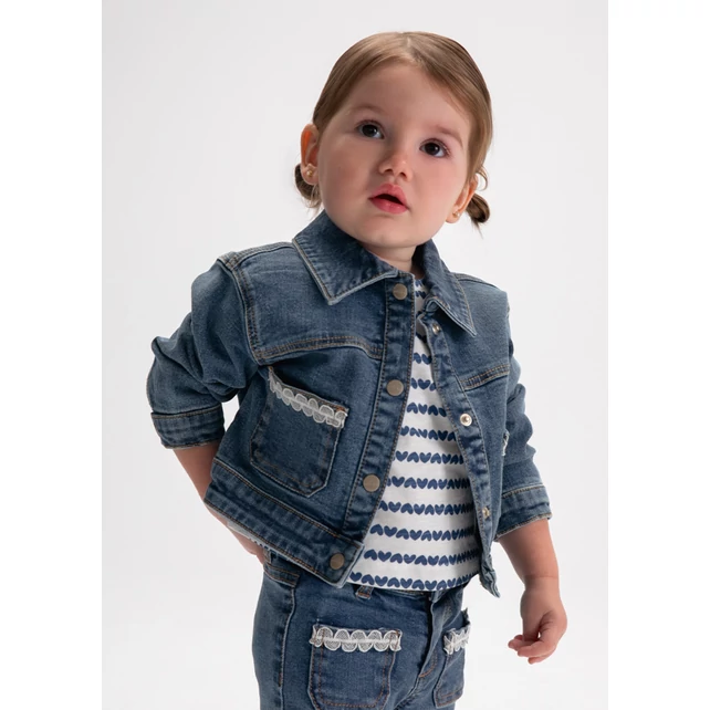 Mayoral rugalmas anyagú csipkés tavaszi farmerkabát 2026 NYÁR