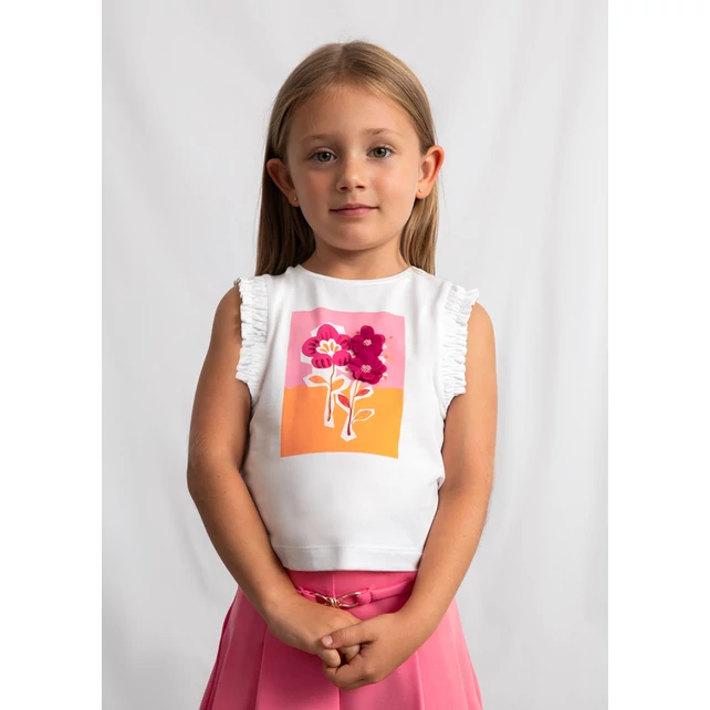 Mayoral virágmintás fodros vállú ujjatlan felső 2026 NYÁR