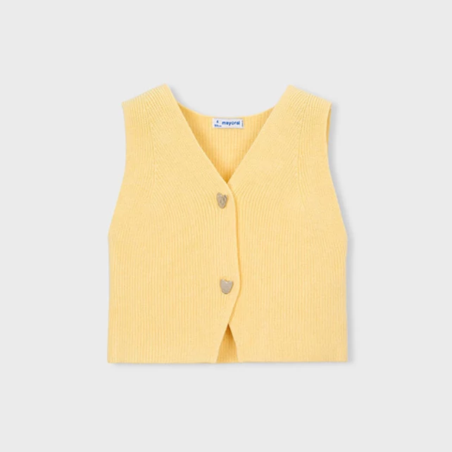 Mayoral arany gombos bordázott kötött mellény 2026 NYÁR