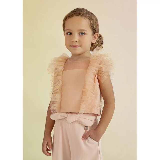 Abel&lula különleges fazonú csillogó tüll blúz 2023 ÚJ