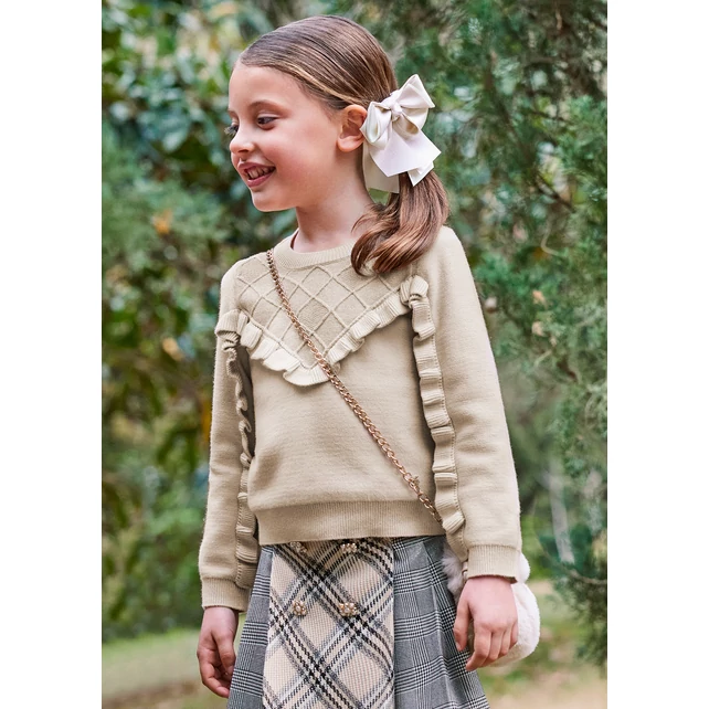 Abel&lula finoman csillogó csodaszép fodros pulóver 