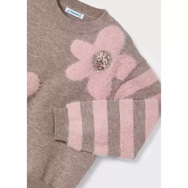 Mayoral pihe-puha virágmintás kötött pulóver