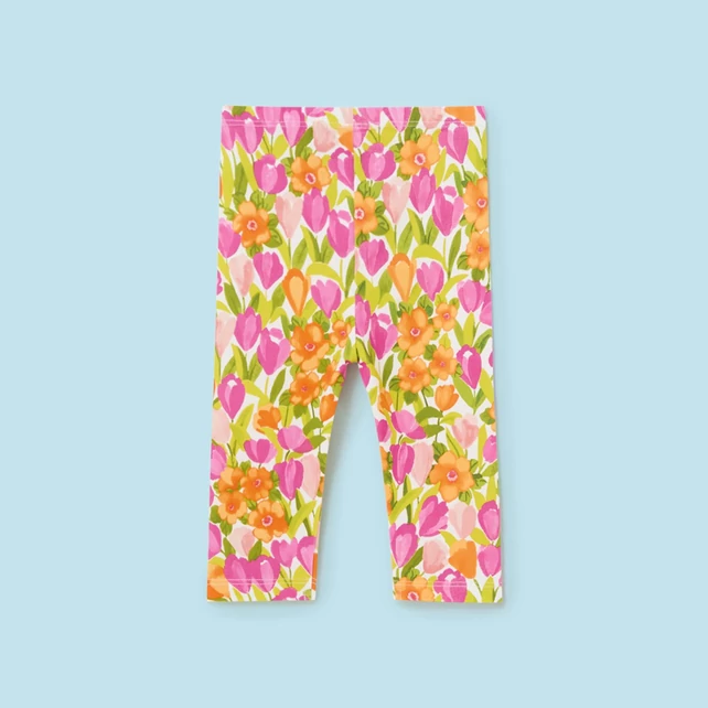 Mayoral virágos-kislányos 3 részes felső és leggings szett