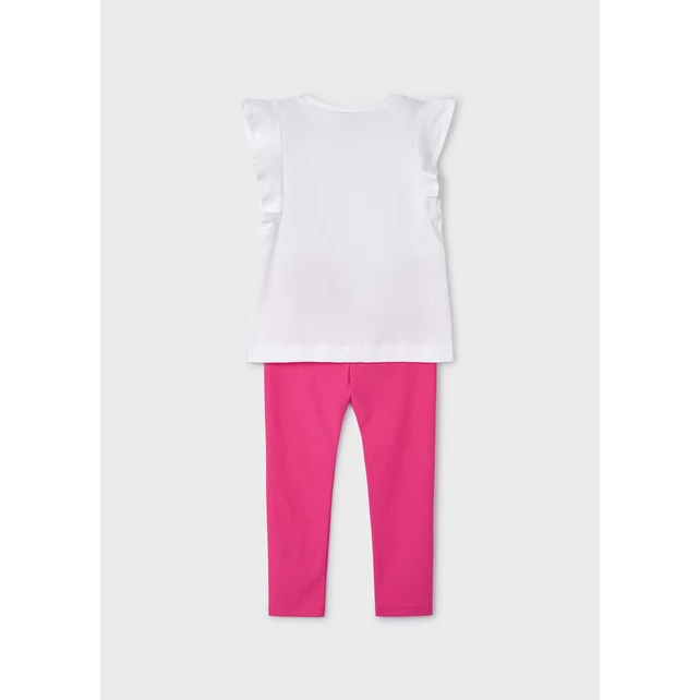 Mayoral flitteres-virágos felső és farmerhatású leggings szett