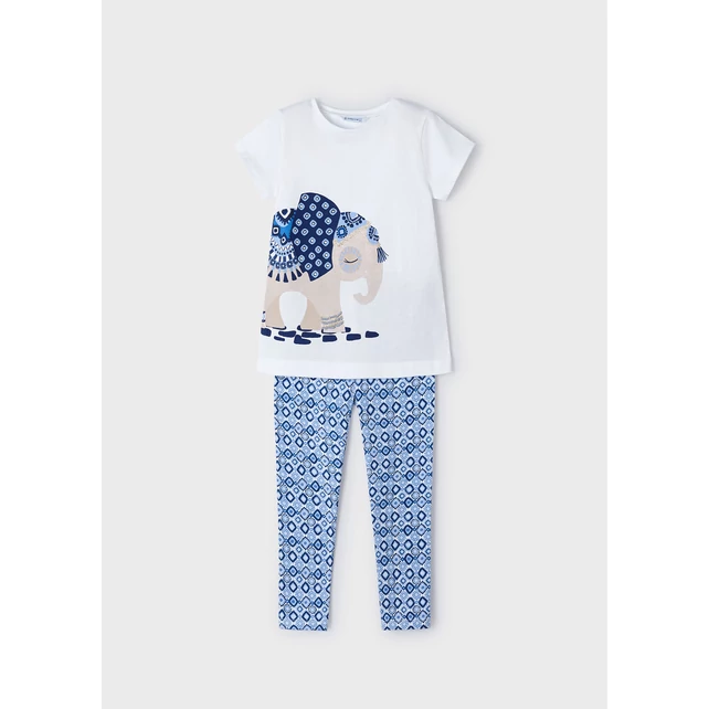 Mayoral állatos-mintás felső és hosszú leggings szett