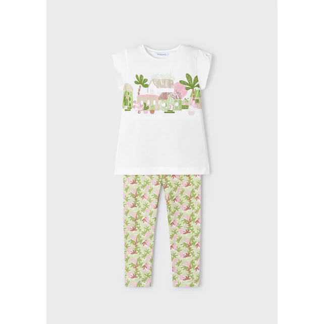 Mayoral flitteres-házikós felső és hosszú leggings szett