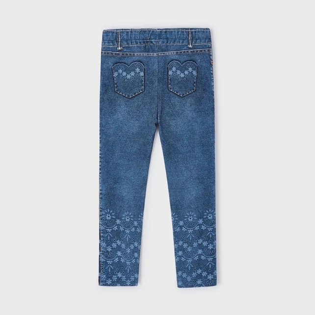 Mayoral virágmintás farmerhatású tavaszi leggings