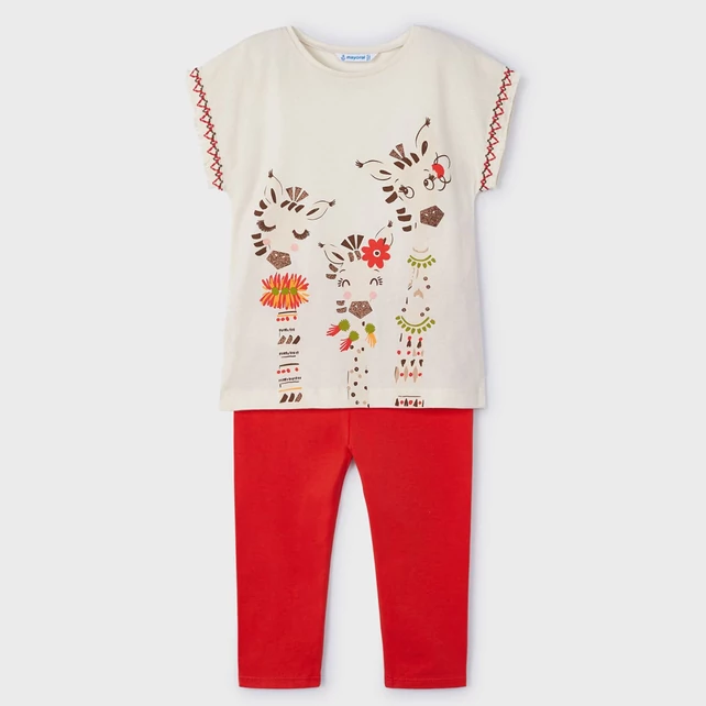 Mayoral cuki zebramintás felső és 3/4-es leggings szett