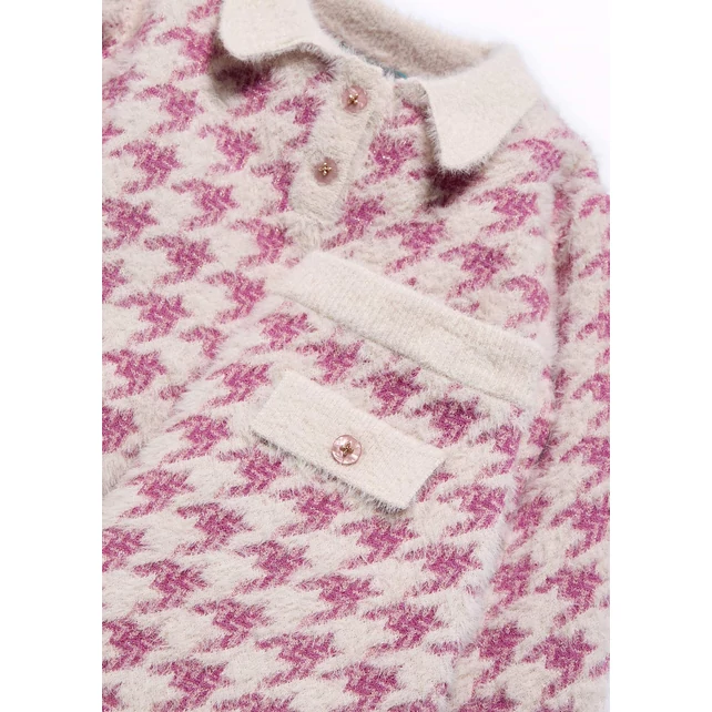 Abel&lula  tyúklábmintás szőrme pulóver és szoknya szett 2024 TÉL