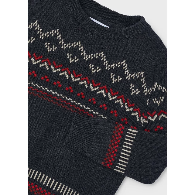 Mayoral jacquard mintás kötött pulóver