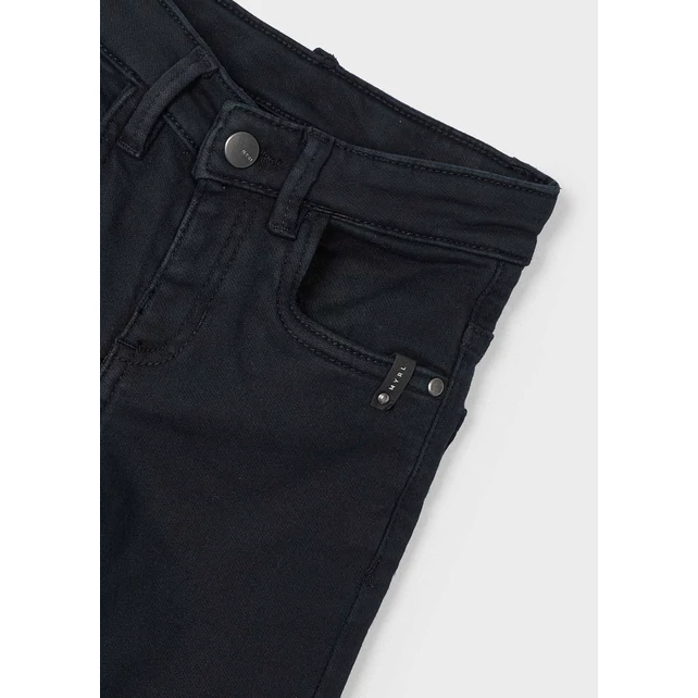 Mayoral rugalmas slim-fit fekete vastag farmernadrág 