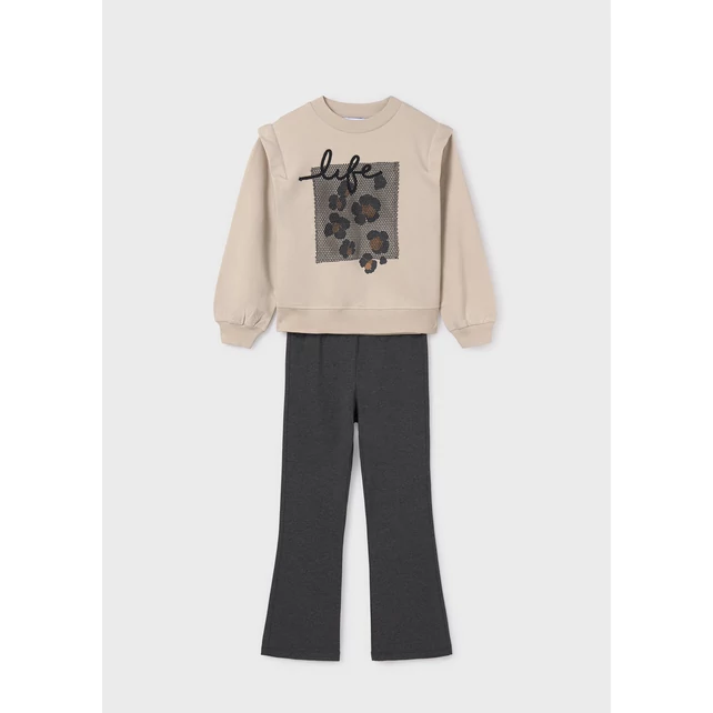 Mayoral csodaszép virágos pulóver és flare fazonú leggings szett