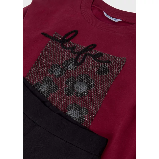 Mayoral csodaszép virágos pulóver és flare fazonú leggings szett