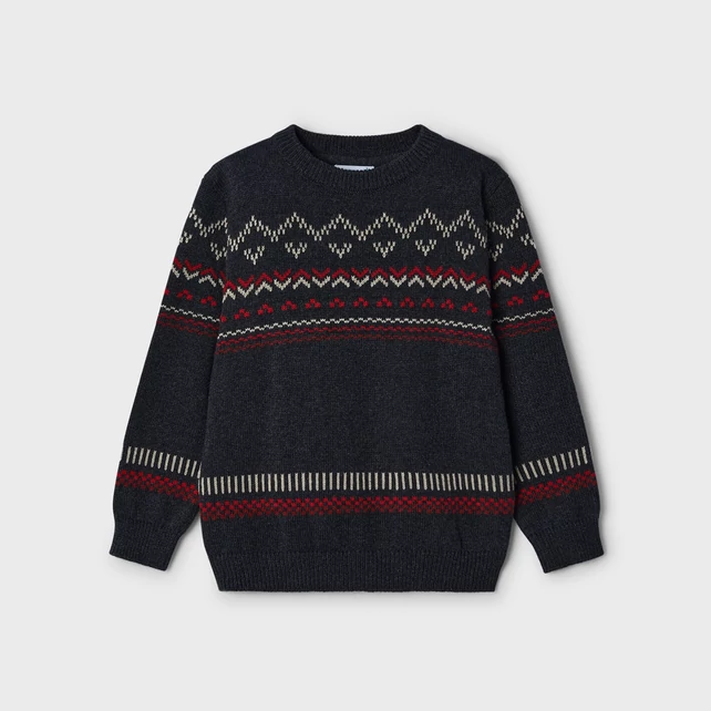 Mayoral jacquard mintás kötött pulóver