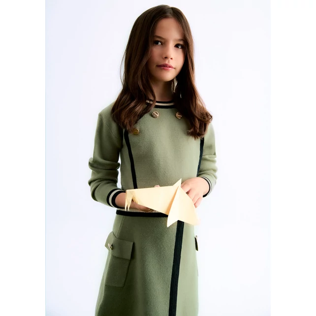 Abel&lula arany gombos pulóver és szoknya szett 2025 TÉL