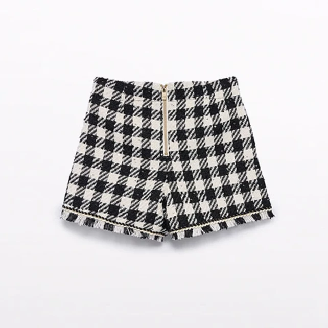 Abel&lula tyúklábmintás tweed rövidnadrág arany gombokkal 2025 TÉL