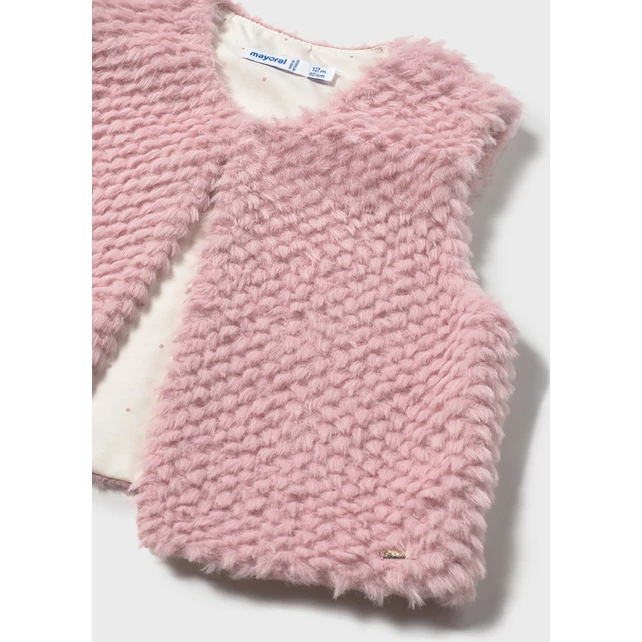 Mayoral puha rózsaszín szőrme mellény 2025 TÉL