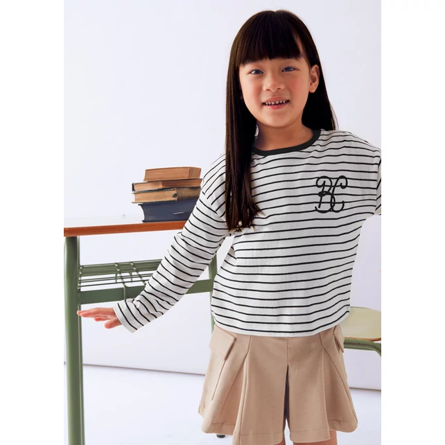 Mayoral csíkos hosszú ujjú felső hímzéssel 2025 TÉL Mayoral csíkos hosszú ujjú felső hímzéssel 2025 TÉL