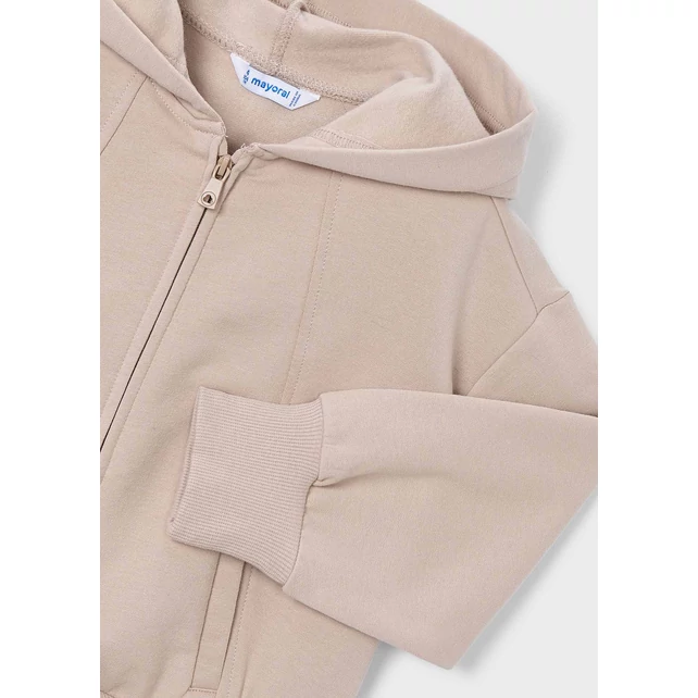 Mayoral bézs cipzáras pamut pulóver kapucnival 2025 TÉL Mayoral bézs cipzáras pamut pulóver kapucnival 2025 TÉL