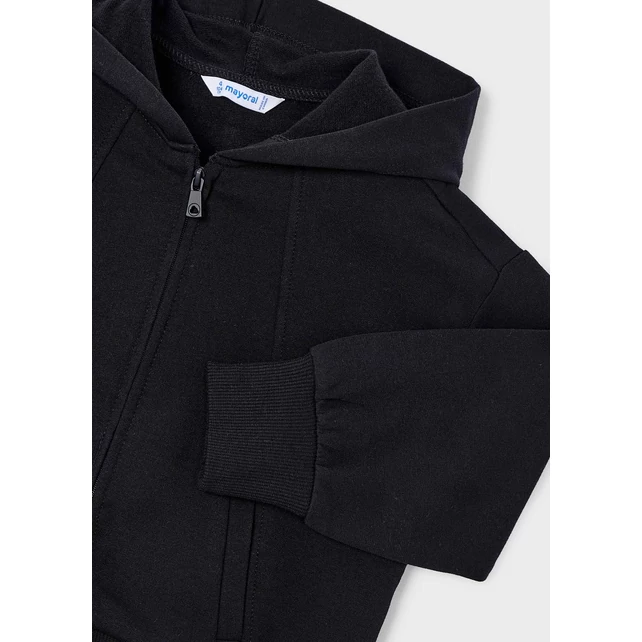 Mayoral fekete cipzáras pamut pulóver kapucnival 2025 TÉL Mayoral fekete cipzáras pamut pulóver kapucnival 2025 TÉL
