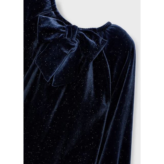 Mayoral hátán masnis álomszép alkalmi plüssruha  2025 TÉL Mayoral hátán masnis álomszép alkalmi plüssruha  2025 TÉL