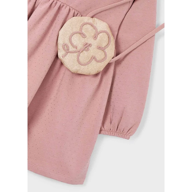 Mayoral csodaszép finoman csillogó pamutruha kistáskával 2025 TÉL Mayoral csodaszép finoman csillogó pamutruha kistáskával 2025 TÉL