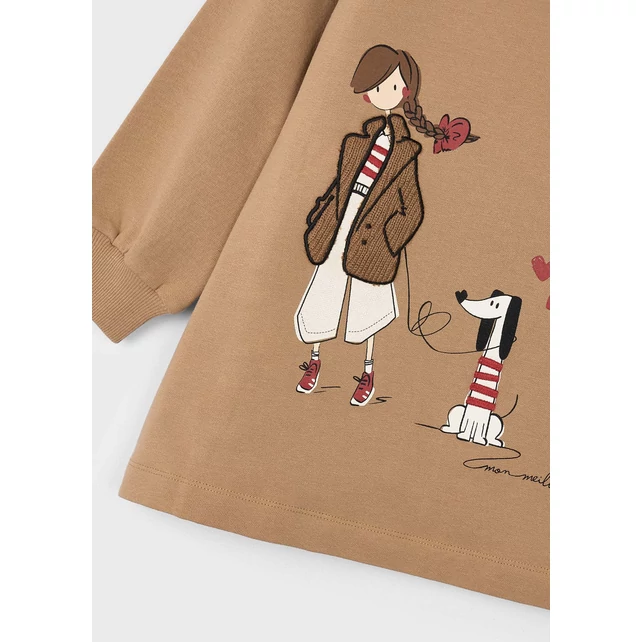 Mayoral kiskutyás rugalmas pamut pulcsiruha 2025 TÉL Mayoral kiskutyás rugalmas pamut pulcsiruha 2025 TÉL