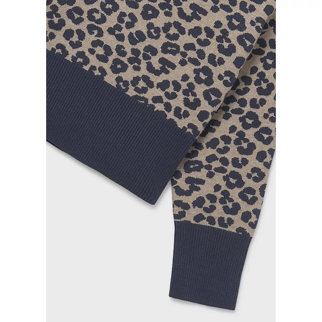 Mayoral csinos leopárdmintás kötött pulóver 2025 TÉL Mayoral csinos leopárdmintás kötött pulóver 2025 TÉL